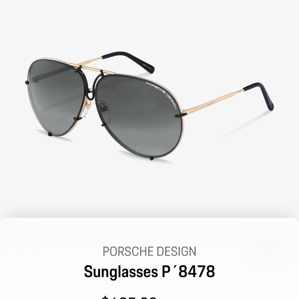 Porsche Design P'8478 Gold and Gray Sunglasses